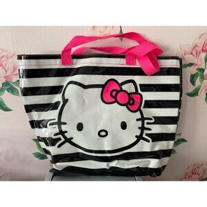 Hello Kitty Sanrio Brand Striped Tote Bag